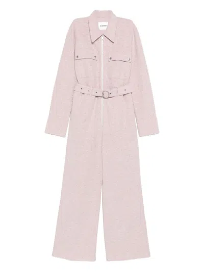 Jil Sander Wool Blend Jumpsuit In White