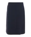 Jil Sander Pocket-detail Straight Midi Skirt In Blue
