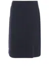 Jil Sander Pocket-detail Straight Midi Skirt In Blue