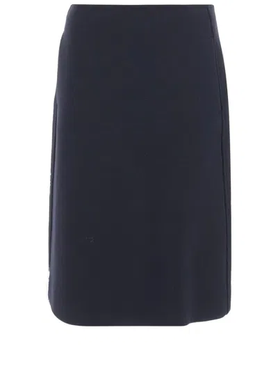 JIL SANDER JIL SANDER WOOL BLEND MIDI SKIRT
