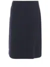 Jil Sander Pocket-detail Straight Midi Skirt In Blue