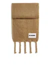 Jil Sander Men Mohair Blend Scarf In Nude