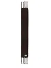 Jil Sander Fringed Wool Scarf In Brown