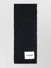 Jil Sander Black Wool Blend Scarf