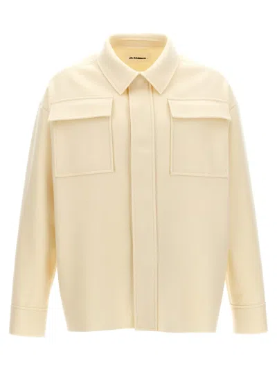 JIL SANDER WOOL BLEND SHIRT WITH BUTTON CLOSURE