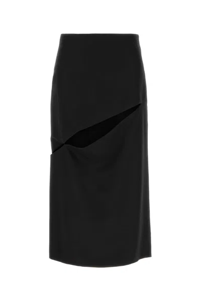 Jil Sander Wool Blend Skirt In Red