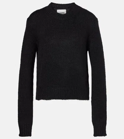 Jil Sander Wool-blend Sweater In Black