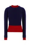 Jil Sander Wool Blend Sweater In Blue