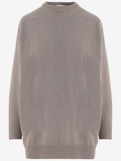 Jil Sander Wool Blend Sweater In Brown