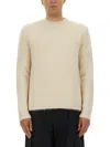 Jil Sander Ribbed Hem And Cuff Alpaca Blend Sweater In White