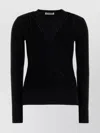 Jil Sander Long-sleeved Wool Knitted Top