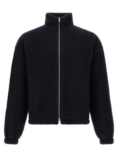 Jil Sander Wool Blend Sweatshirt In Navy