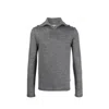 Jil Sander High Neck Wool Blend T-shirt With Front Zip Closure In Gray