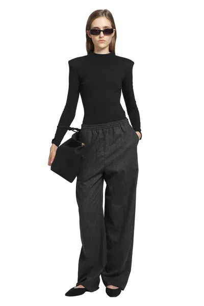 Jil Sander Wool Bodysuit In Black