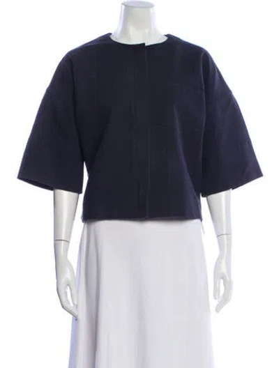 Pre-owned Jil Sander Wool Bolero In Blue