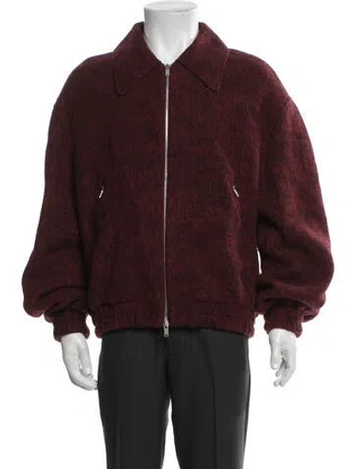 Pre-owned Jil Sander Wool Bomber Jacket In Red