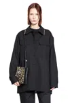 Jil Sander Wool Canvas Shirt In Black