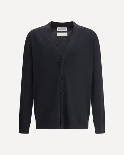 Jil Sander Wool Cardigan In Black