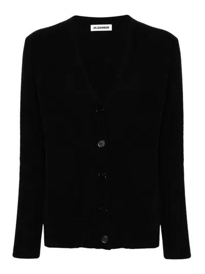 JIL SANDER CÁRDIGAN - NEGRO