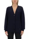 Jil Sander Wool Cardigan In Blue