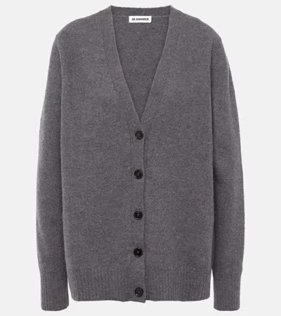 Jil Sander Wool Cardigan In Grey