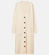 Jil Sander Wool Cardigan In White