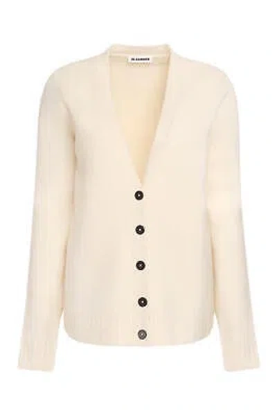 Pre-owned Jil Sander Wool Cardigan In White