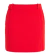 Jil Sander Wool Chevron Mini Skirt In Red