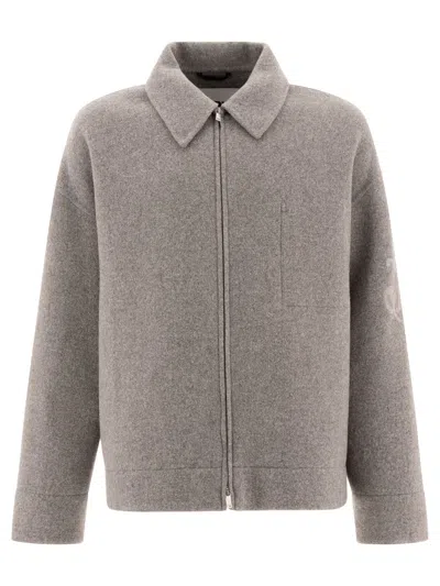 Jil Sander Relaxed Fit Wool Jacket For Men In Grey