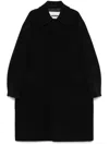 Jil Sander Double-breasted Coat In Black