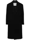 Jil Sander Double-breasted Coat In Black