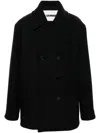 Jil Sander Wool Coat In Black