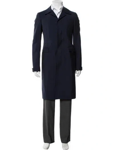 Pre-owned Jil Sander Wool Coat In Blue