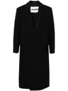 Jil Sander Double-breasted Coat In Grey