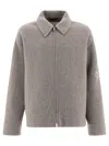 Jil Sander Relaxed Fit Wool Jacket For Men In Grey