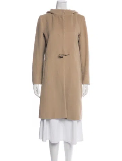 Pre-owned Jil Sander Wool Coat In Neutrals