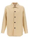 Jil Sander Wool Coat In Neutral
