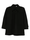 Jil Sander Wool Collared Top In Black
