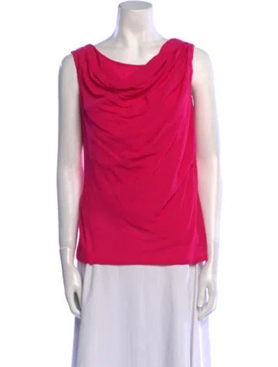 Pre-owned Jil Sander Wool Cowl Neck Top In Pink