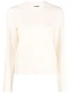 Jil Sander Wool Crew Neck Jumper In Neutrals