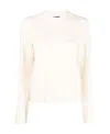 Jil Sander Wool Crew Neck Jumper In White