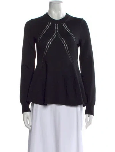 Pre-owned Jil Sander Wool Crew Neck Sweater In Black
