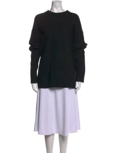 Pre-owned Jil Sander Wool Crew Neck Sweater In Black