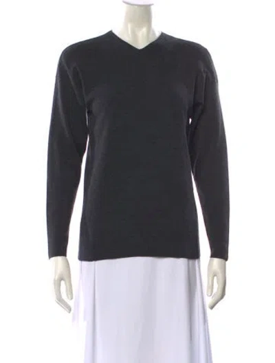 Pre-owned Jil Sander Wool Crew Neck Sweater In Blue