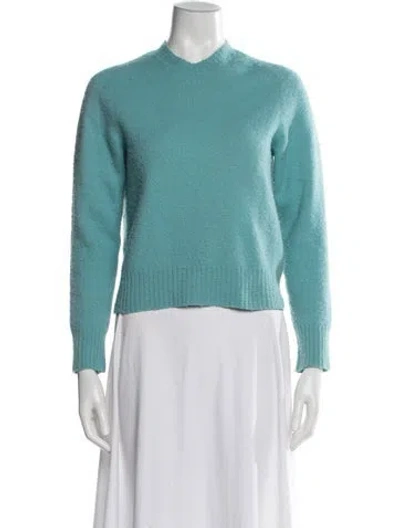 Pre-owned Jil Sander Wool Crew Neck Sweater In Blue