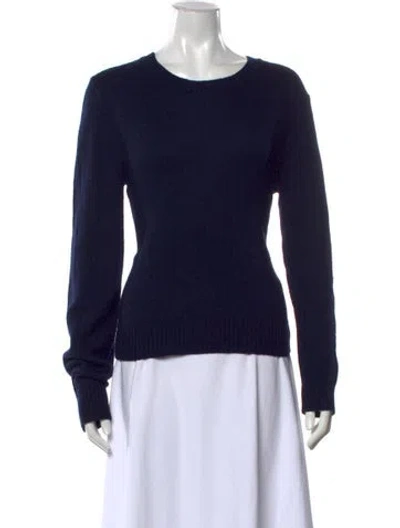 Pre-owned Jil Sander Wool Crew Neck Sweater In Blue