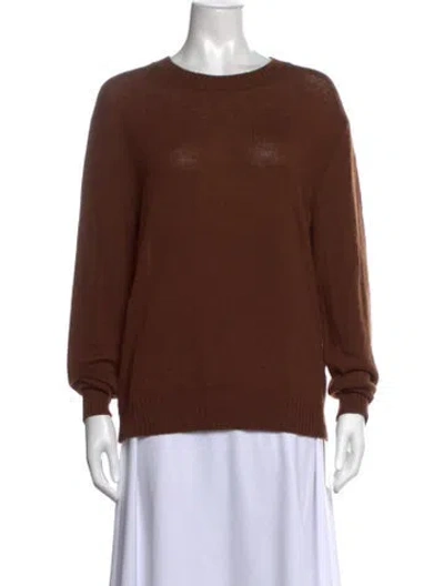 Pre-owned Jil Sander Wool Crew Neck Sweater In Brown