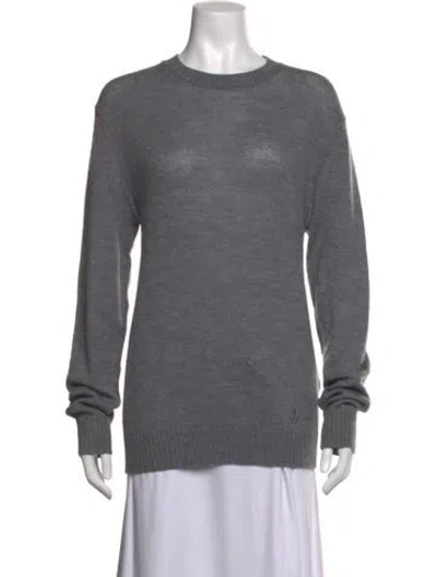 Pre-owned Jil Sander Wool Crew Neck Sweater In Grey