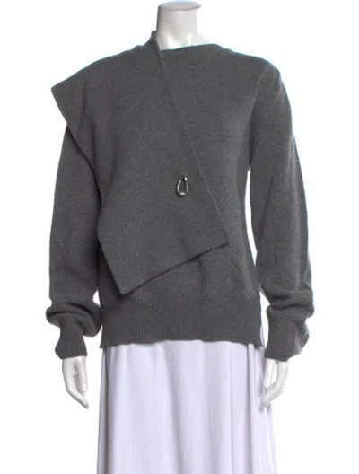 Pre-owned Jil Sander Wool Crew Neck Sweater In Grey