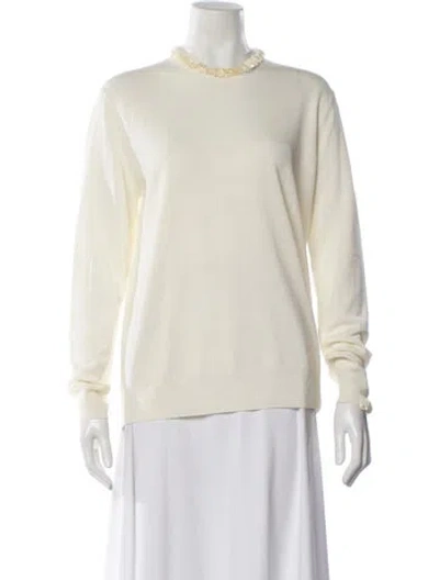 Pre-owned Jil Sander Wool Crew Neck Sweater In Neutral
